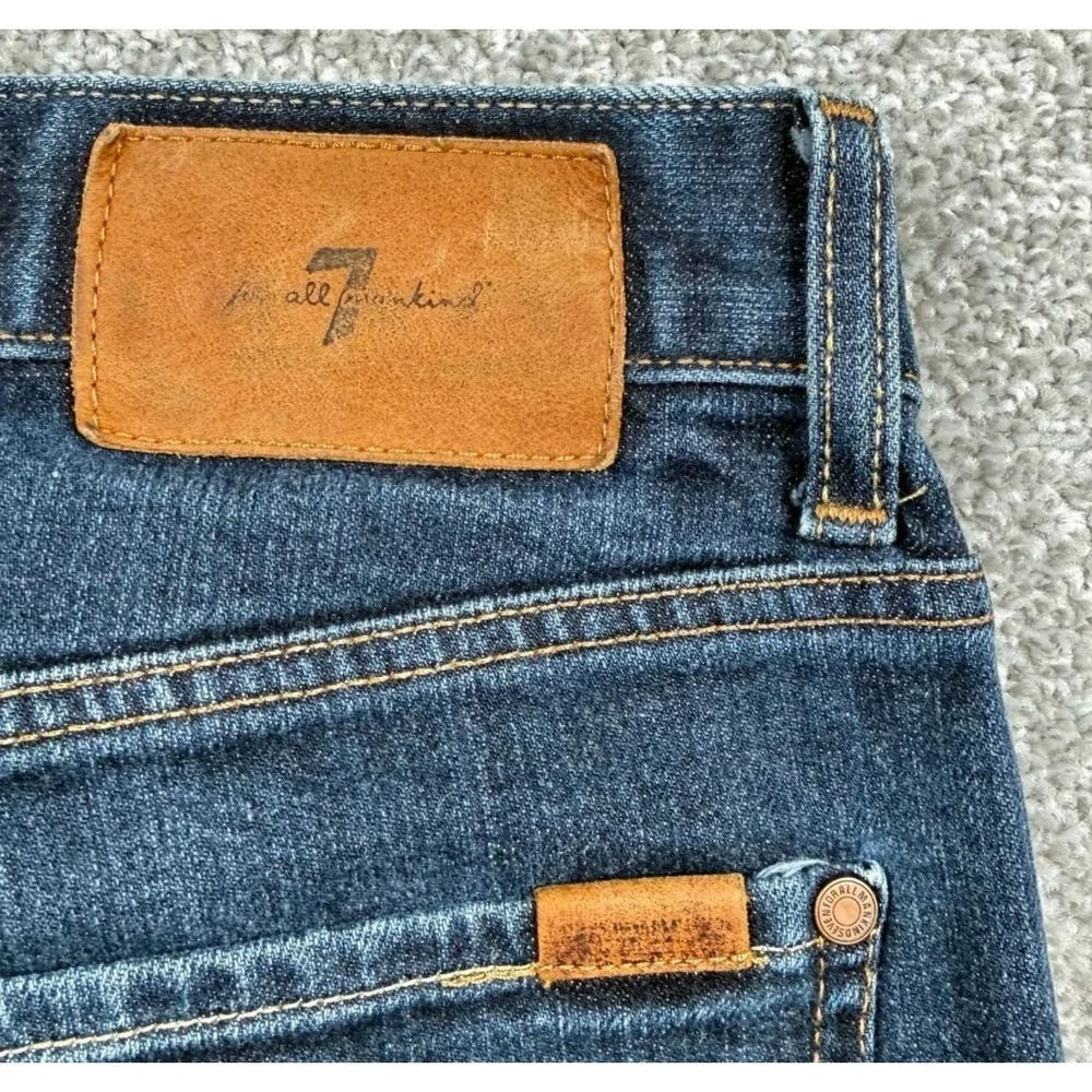 7 For All Mankind Slimmy Jeans Mens 29 Blue Stretch Slim Straight 29x30
